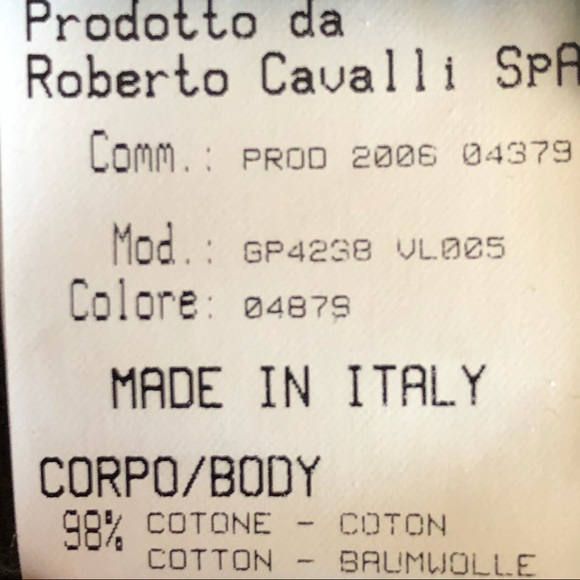 ⭐️Roberto Cavalli⭐️Velvet Straight Leg Italian Designer Velvet Jeans Wo's sz 8 - Picture 11 of 11